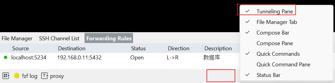 xshell forwarding rules